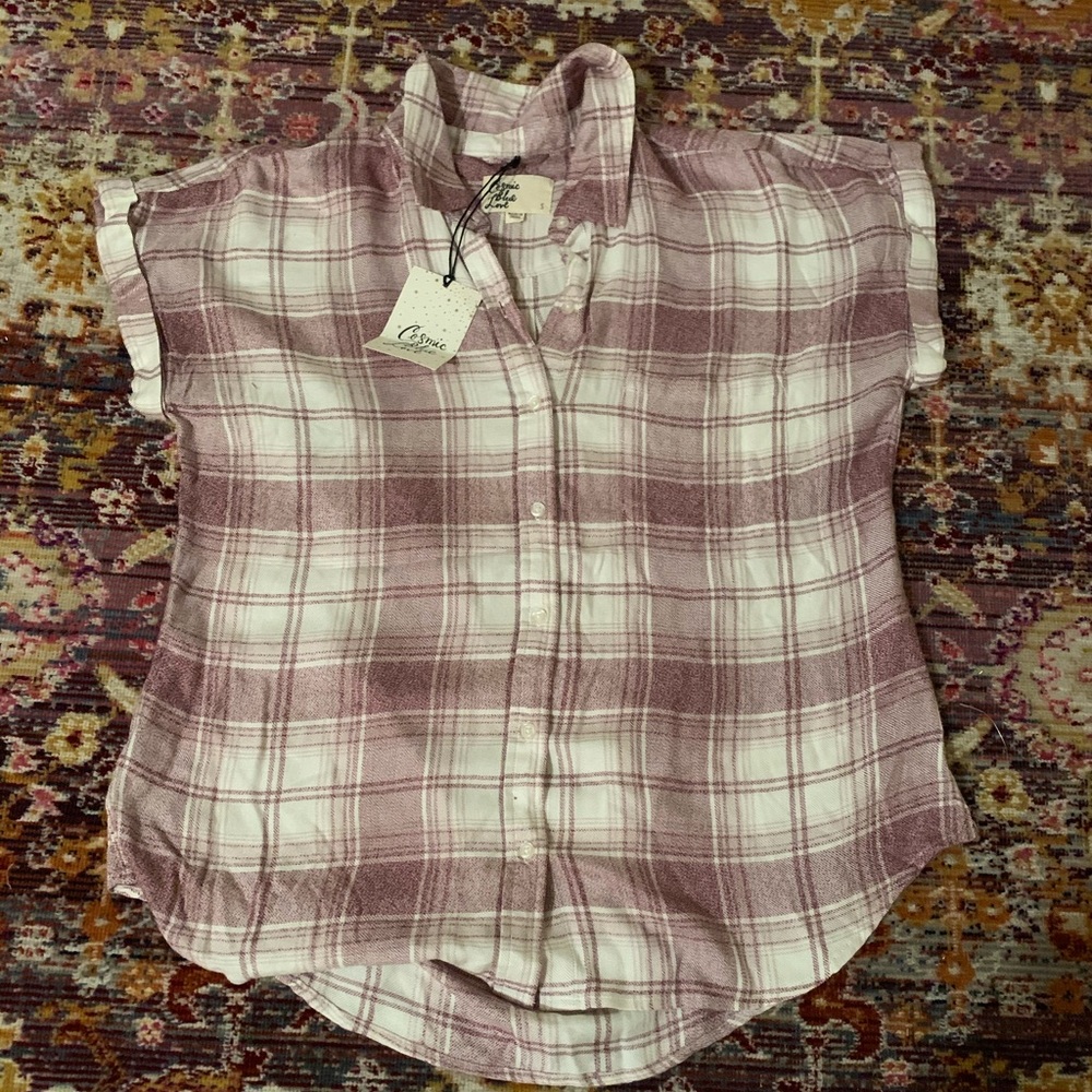 Plaid Short Sleeved Plaid Tee